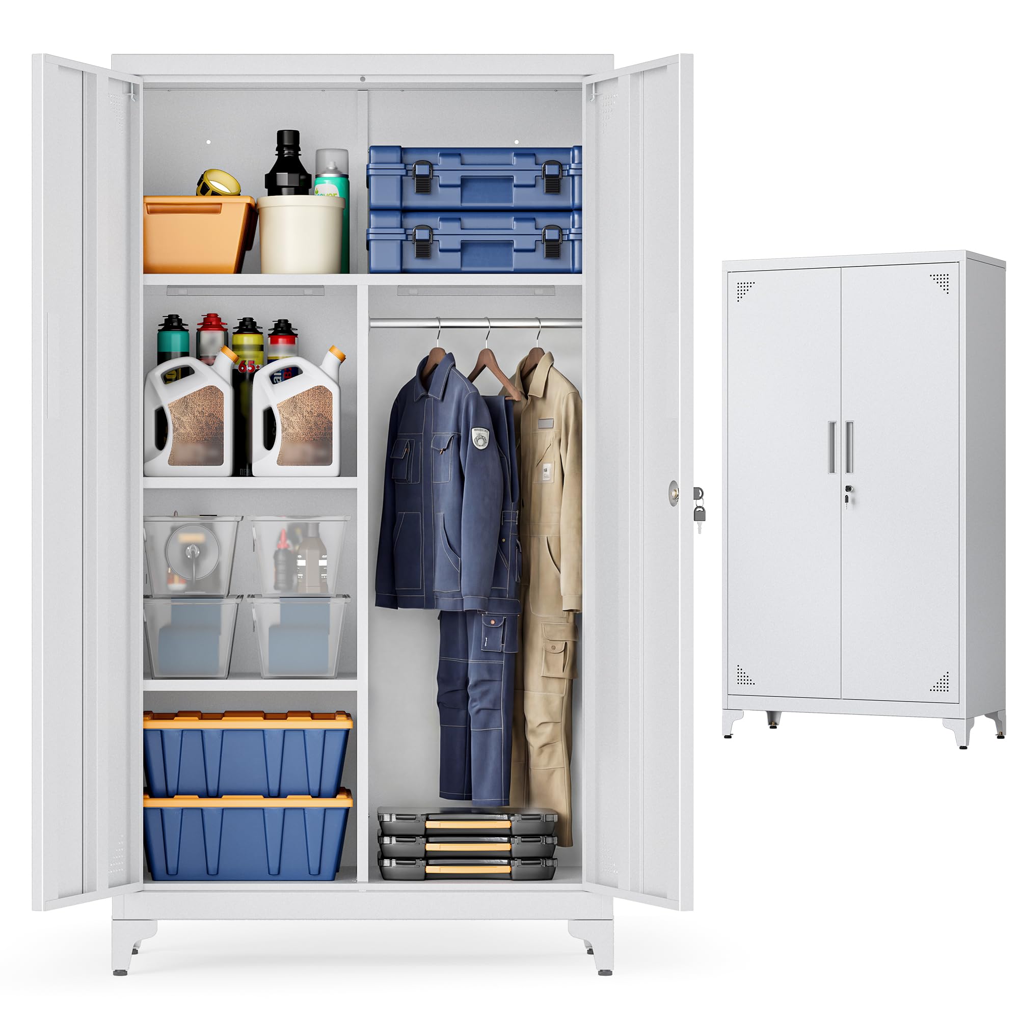 songmics-omc018bd01-mehrzweckschrank-mattschwarz-80-x-40-x-165-cm-abschlie-bar image 8