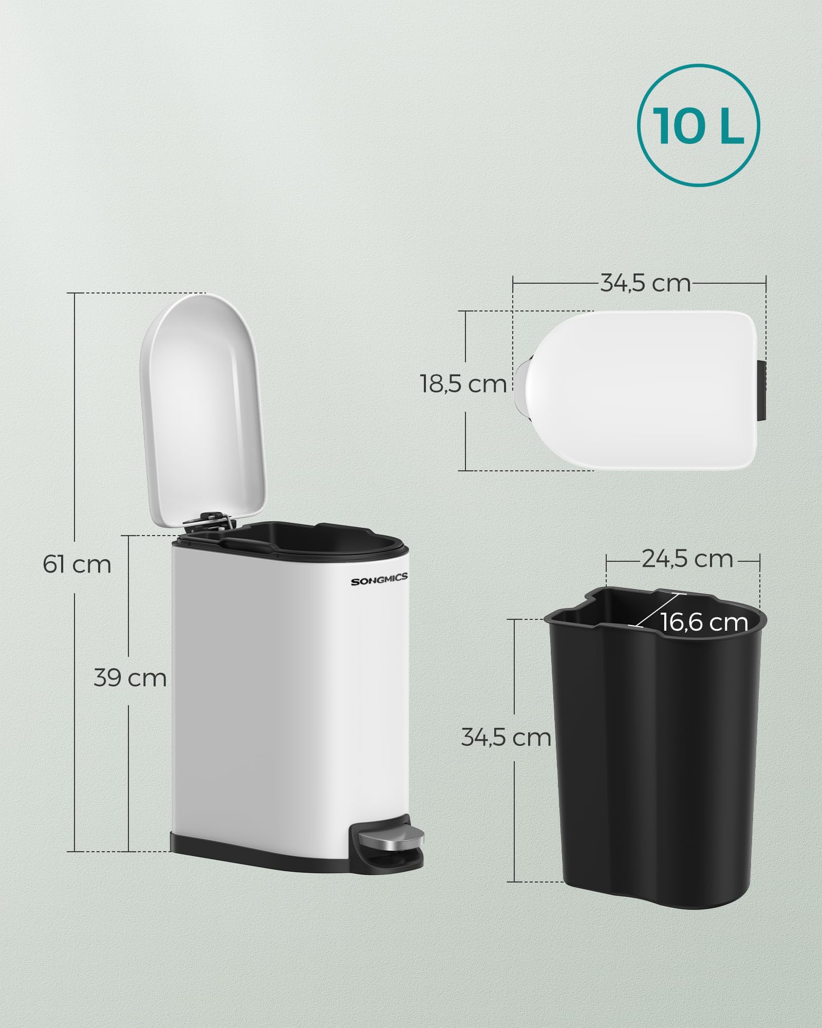 songmics-kosmetikeimer-10-liter-m-lleimer-bad-mit-deckel-softclose image 3