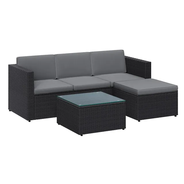 songmics-gartenm-bel-set-ggf005b04-schwarz-grau-pe-polyrattan-lounge-mit-kissen- image 1