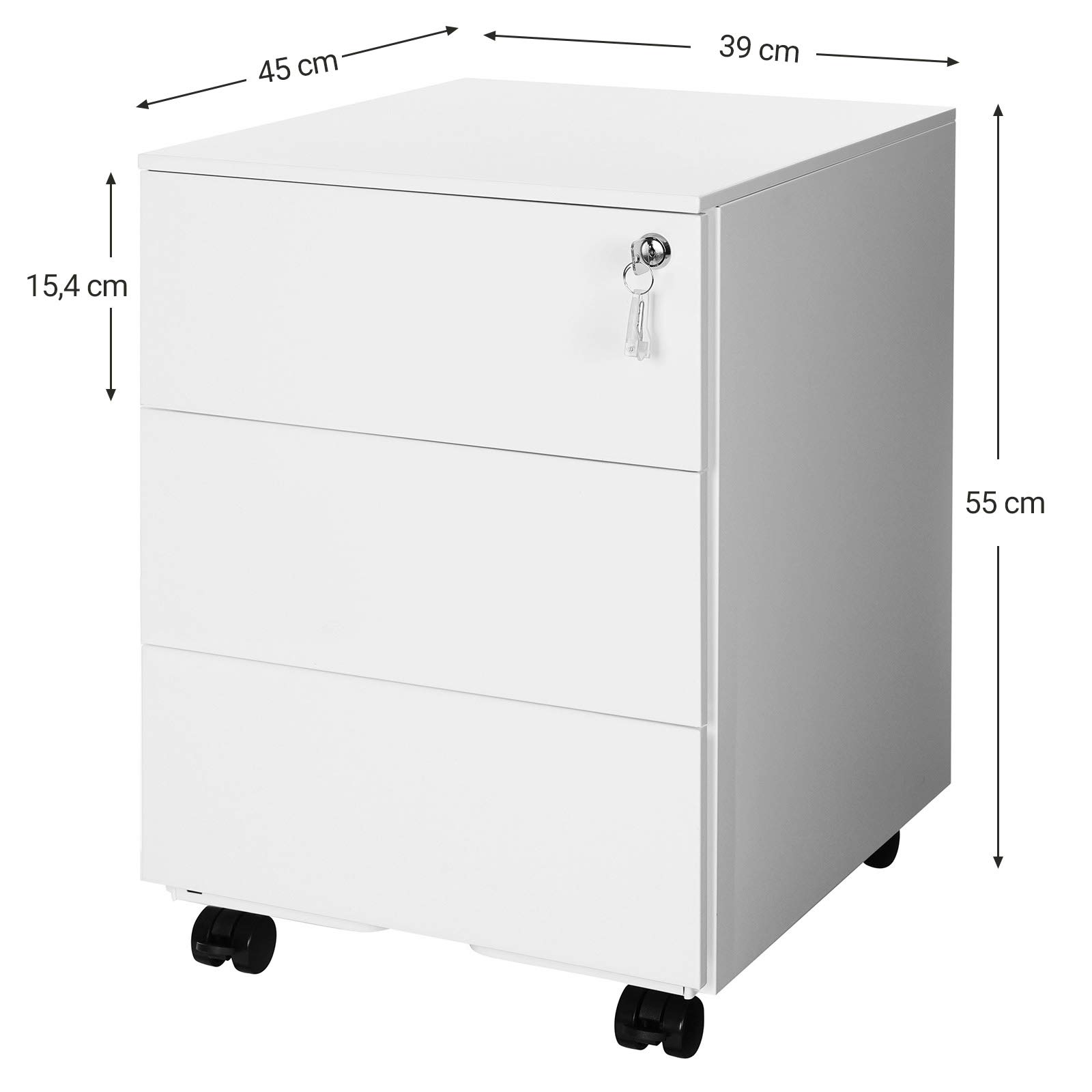 songmics-rollcontainer-ofc630wt-2er-set-wei-aktenschrank-mit-3-schubladen image 3