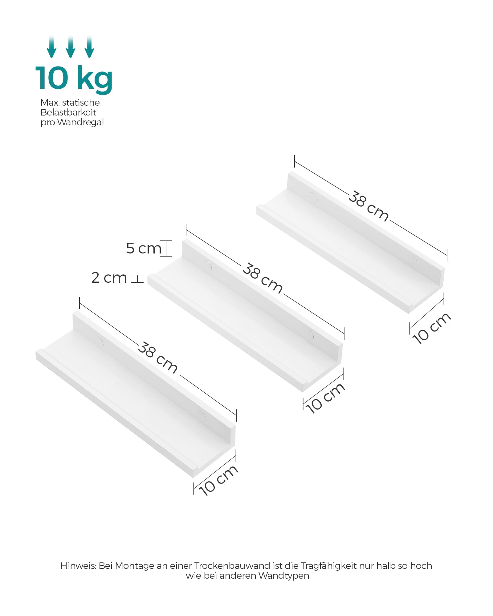 songmics-custos-wandregal-3er-set-38-cm-wei-hochglanz-lws38wtv2 image 3