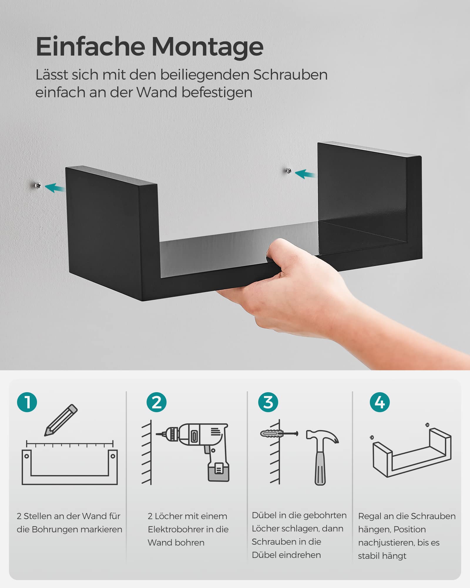 songmics-wandregal-lws66b-3-st-ck-schweberegal-schwarz-hochglanz-30-45-60-cm image 6