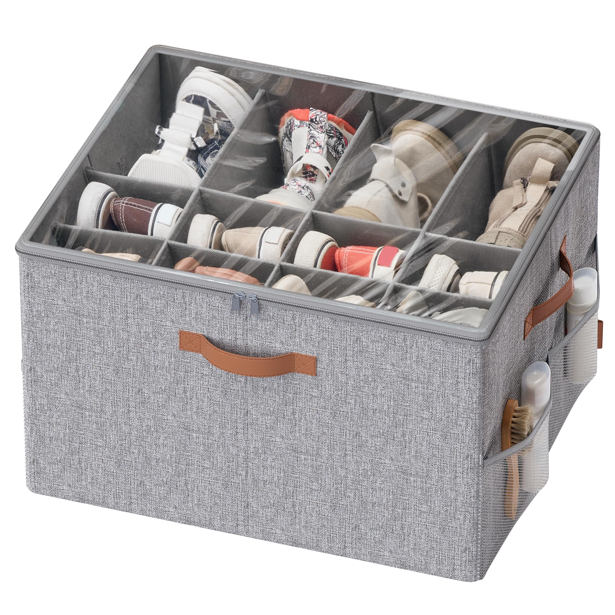 songmics-schuh-organizer-f-r-16-paar-schuhe-transparent image 7