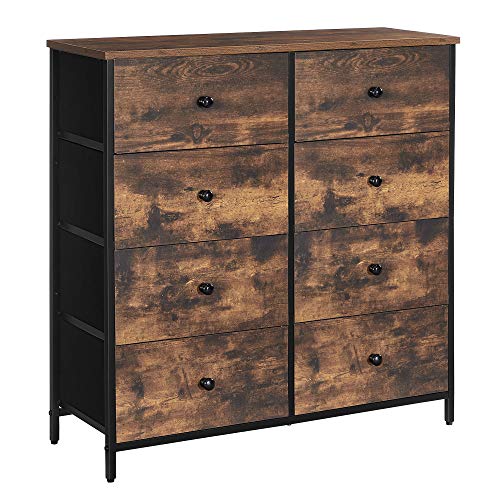 songmics-kommode-mit-8-stoffschubladen-vintagebraun-schwarz-lgs024b01 image 8
