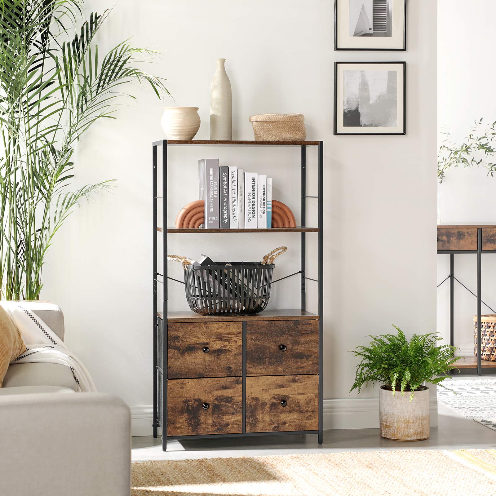 songmics-lgs044b02-b-cherregal-mit-schubladen-industrial-rustikales-braun-schwar image 8